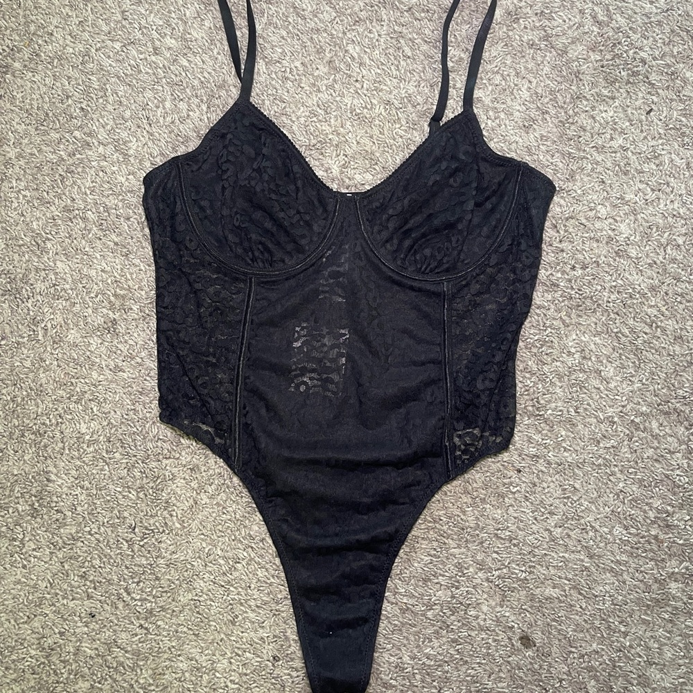 Forever 21 Black Leopard Lace Lingerie